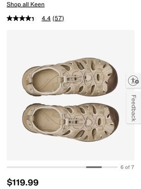 Keen Women's Sandals in Light Beige with Brown Toe